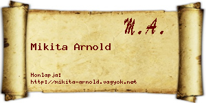 Mikita Arnold névjegykártya