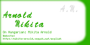 arnold mikita business card